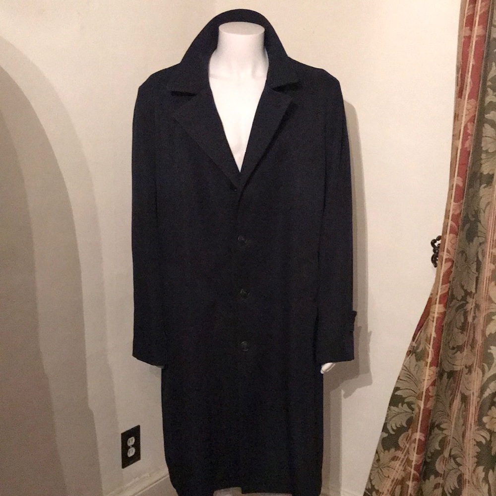 Casual craft men dress coat navy blue with lining size 48 long